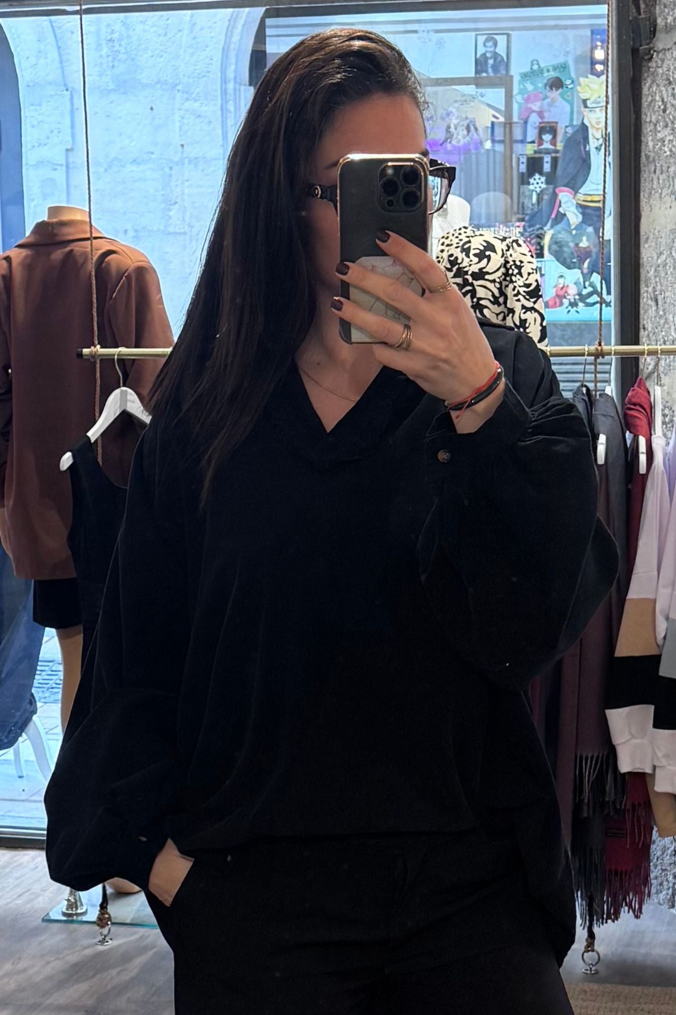 Chemise fluide col V